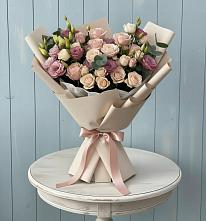 Букет цветов из:  Розы и Лизиантусы #REPLACE_PRED# Бижбуляк