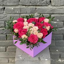 Цветочная композиция из Розы в коробке #REPLACE_PRED# Бижбуляк
