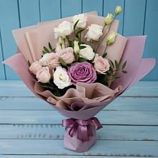 Букет цветов из:  Розы и Лизиантусы #REPLACE_PRED# Бижбуляк