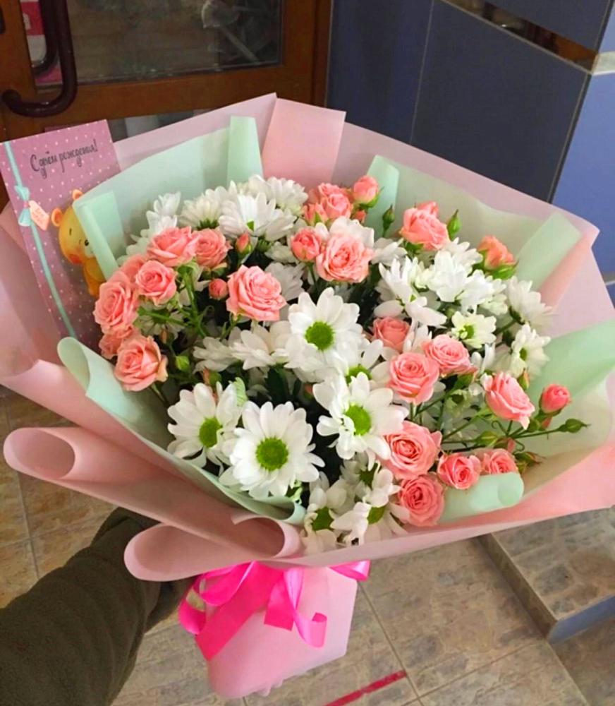 Букет цветов из: Розы и Хризантемы в Бижбуляк