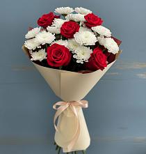 Букет цветов из:  Розы и Хризантемы в Бижбуляк