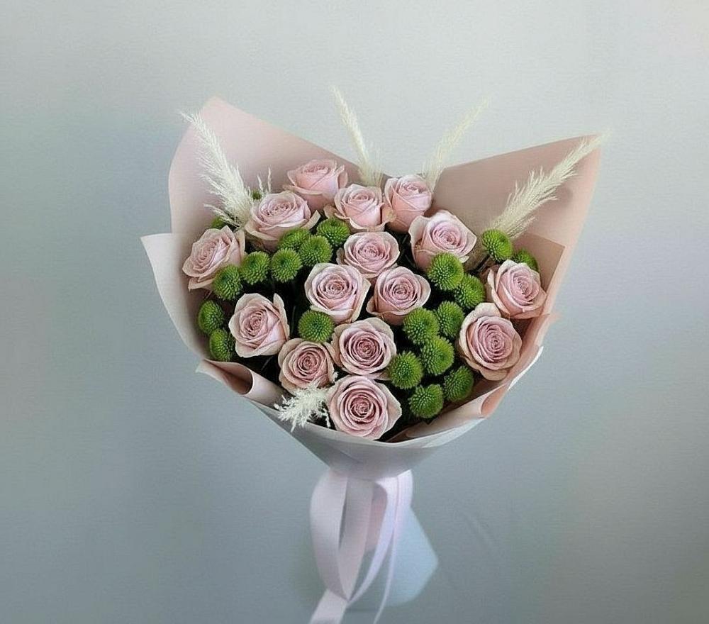 Букет цветов из: Розы и Хризантемы в Бижбуляк