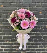Букет цветов из:  Герберы и Хризантемы в Бижбуляк