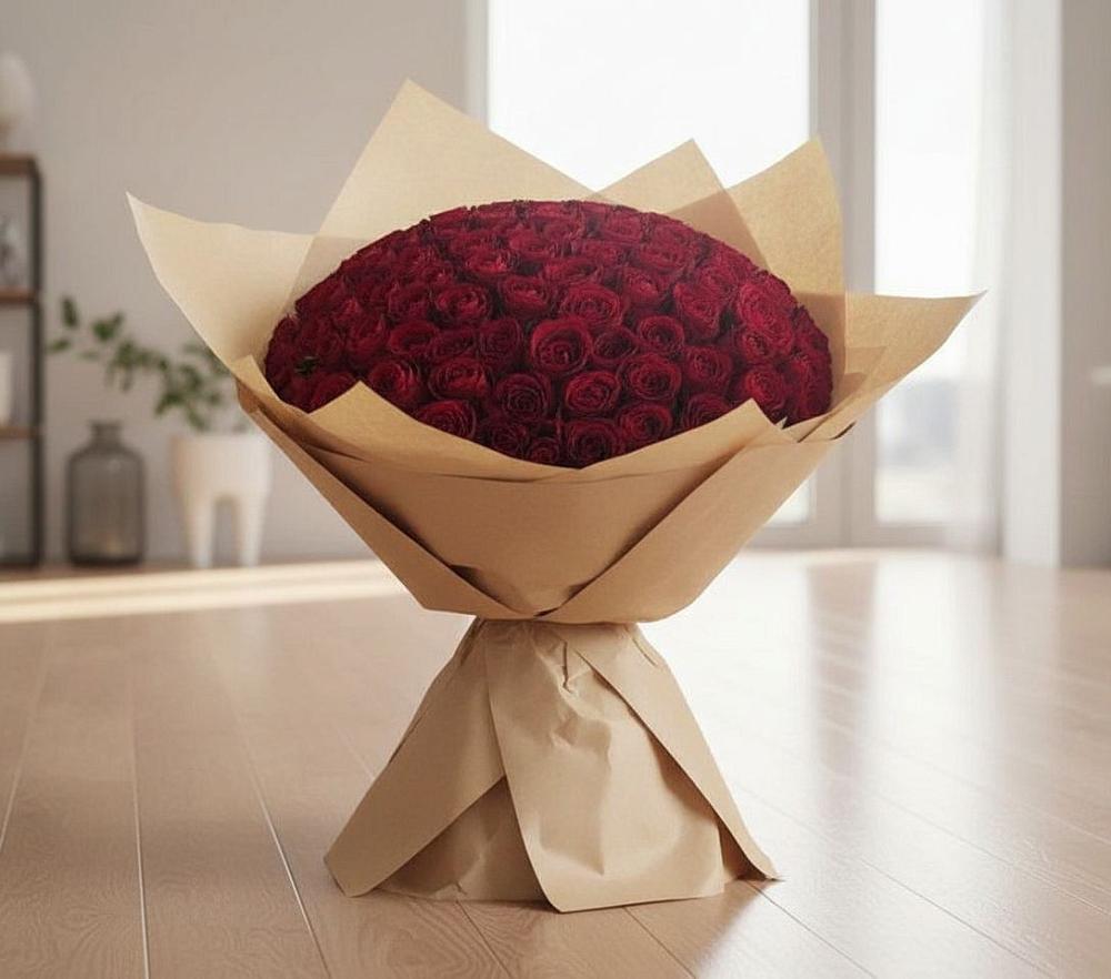 Букет 101 Красная роза в Бижбуляк