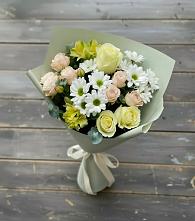 Букет цветов из:  Альстромерии, Розы и Хризантемы в Бижбуляк