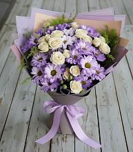 Букет цветов из:  Хризантемы и Розы в Бижбуляк