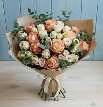 Букет цветов из:  Альстромерии и Розы #REPLACE_PRED# Бижбуляк